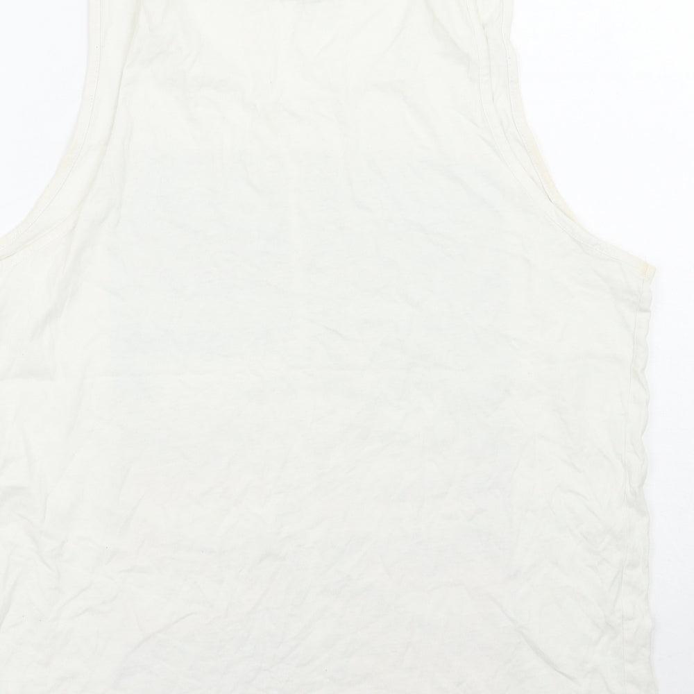 Cedar Wood State Mens White T-Shirt Size L