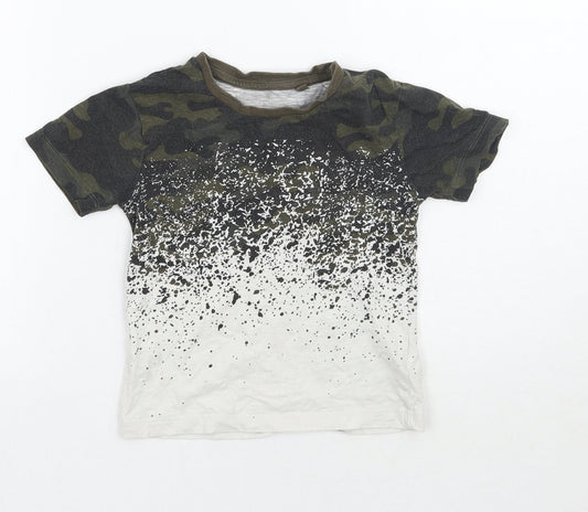 NEXT Boys Green Camouflage Basic T-Shirt Size 3 Years