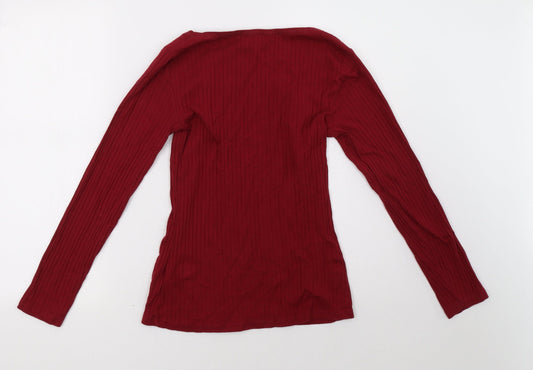Dorothy Perkins Womens Red Pullover Sweatshirt Size 12
