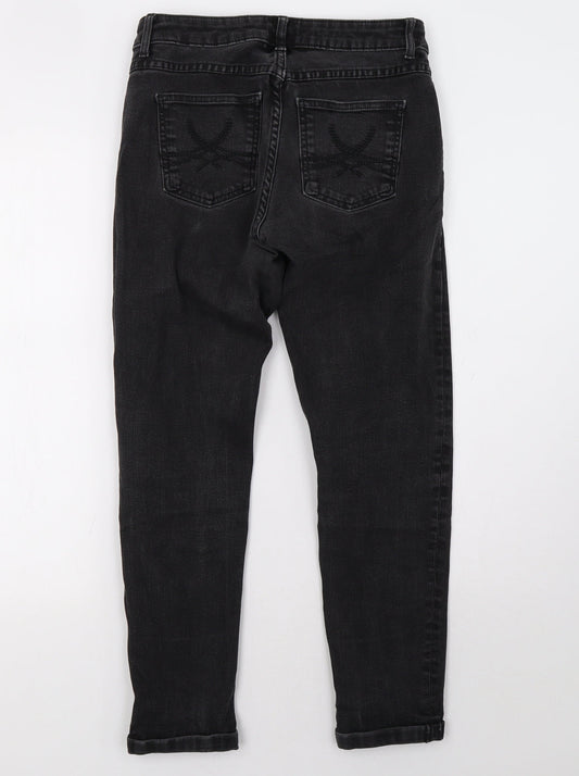 Marks and Spencer Womens Black Straight Jeans Size 8 L27 in
