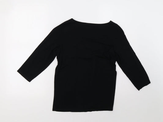 Marks and Spencer Womens Black Pullover Sweatshirt Size 10