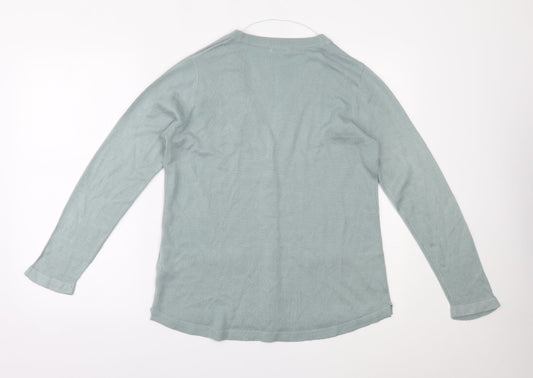 Damart Womens Green Cardigan Jumper Size 12