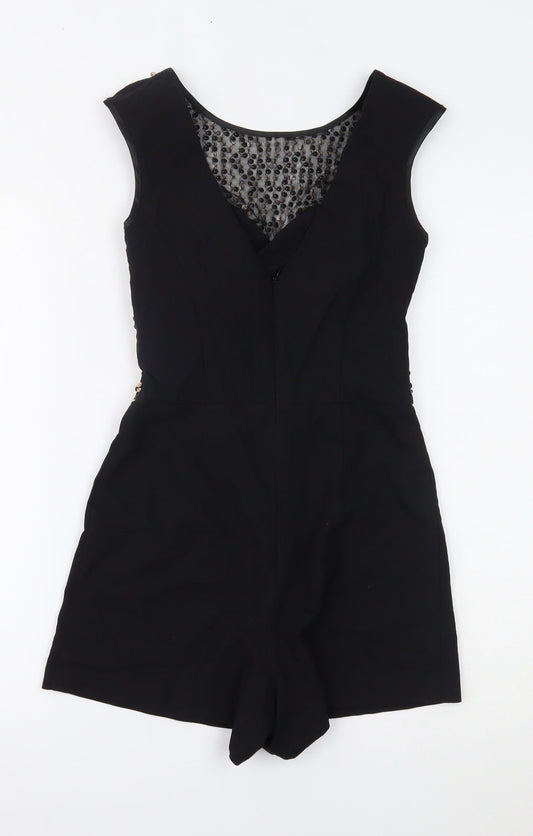 Miss Selfridge Womens Black Romper One-Piece Size 6