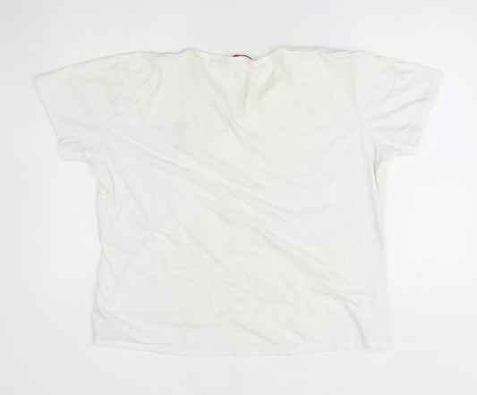 EWM Womens White Basic T-Shirt Size XL