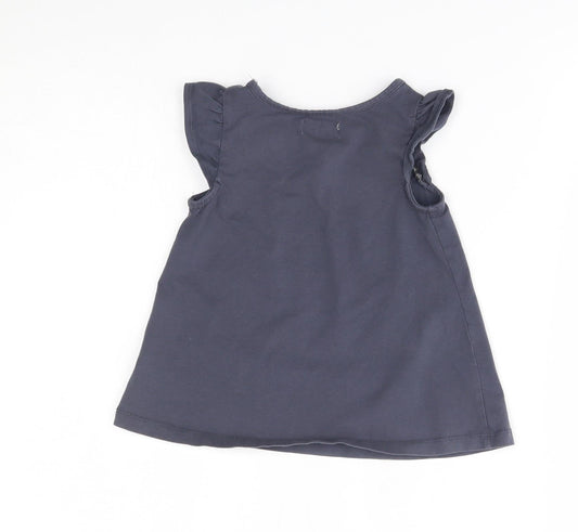 Maggie & Zoe Girls Blue Basic Blouse Size 3-4 Years