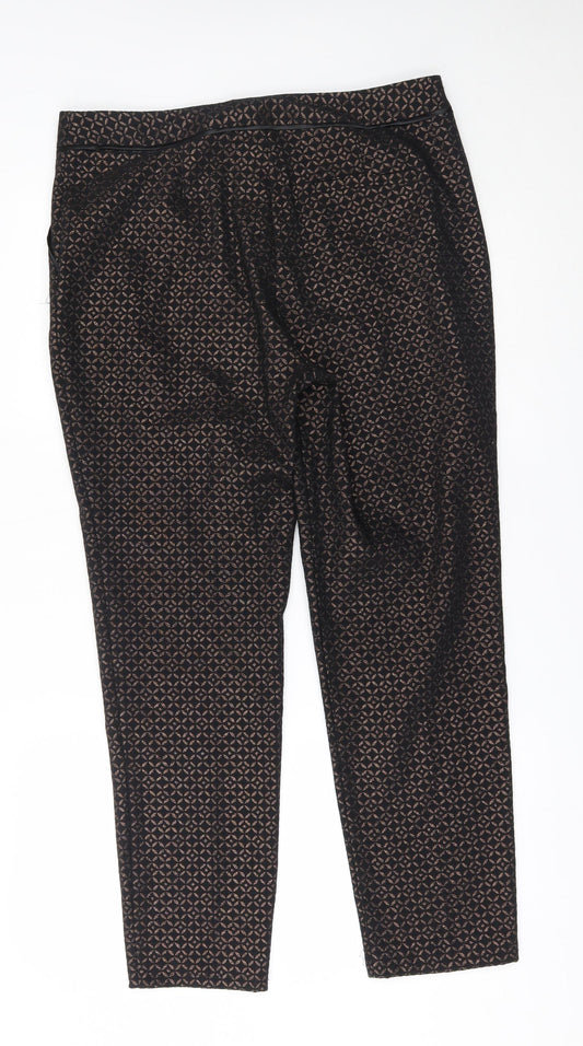 Wallis Womens Black Trousers Size 14 L26 in