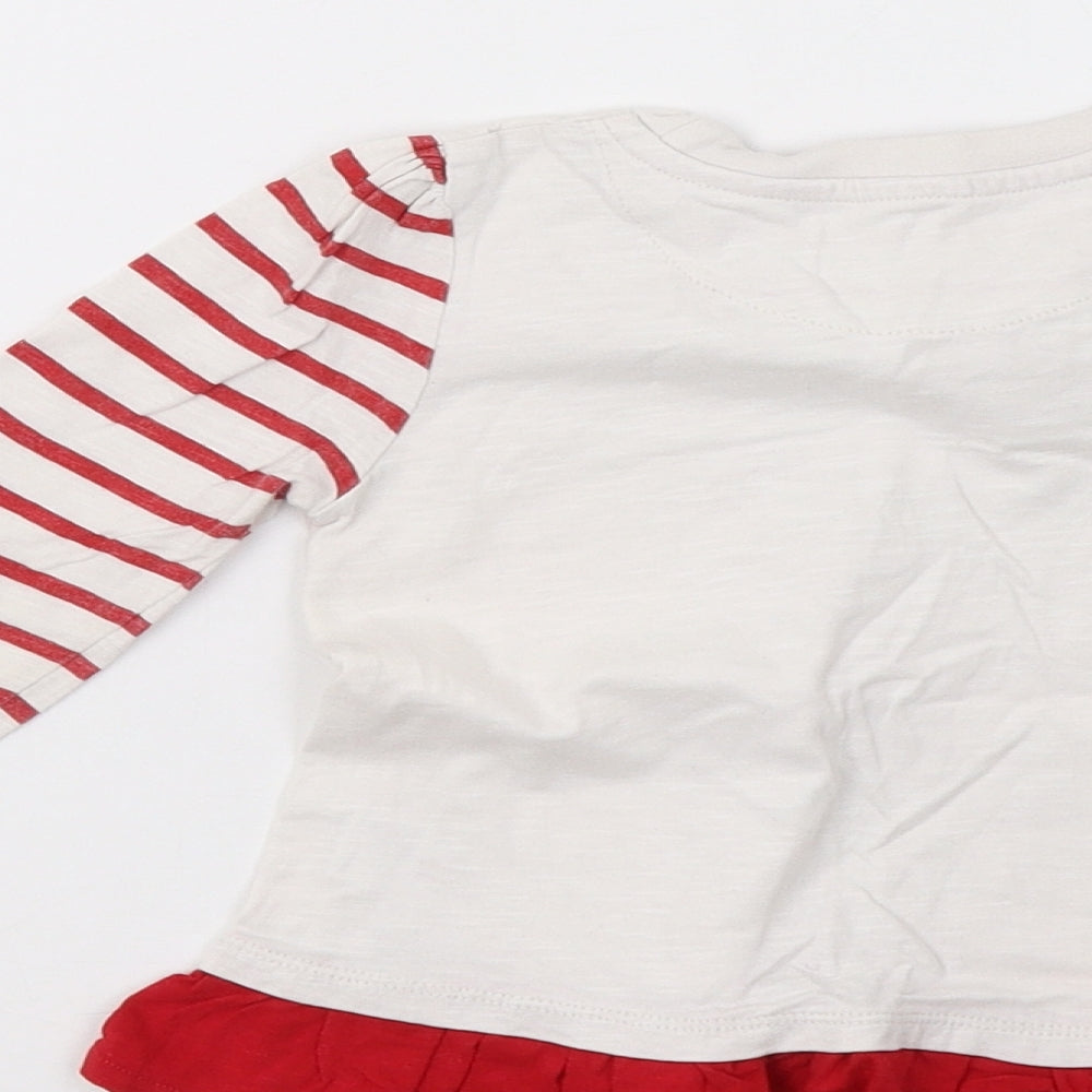 Ladybird Baby White Striped Basic Blouse Size 12-18 Months