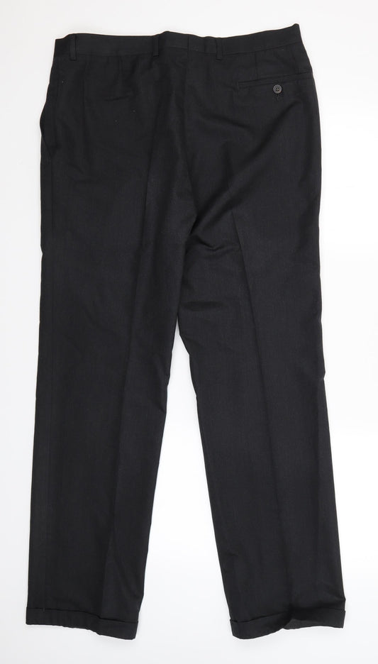 Preworn Mens Grey Dress Pants Trousers Size 36 in L32 in