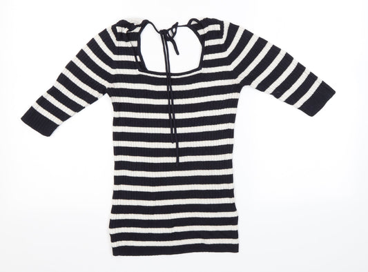 NEXT Womens Blue Striped Basic Blouse Size 10