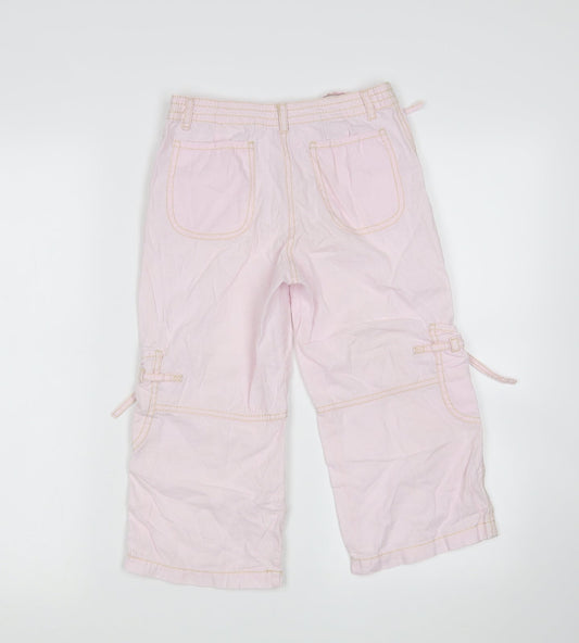 NEXT Girls Pink Cargo Trousers Size 9 Months