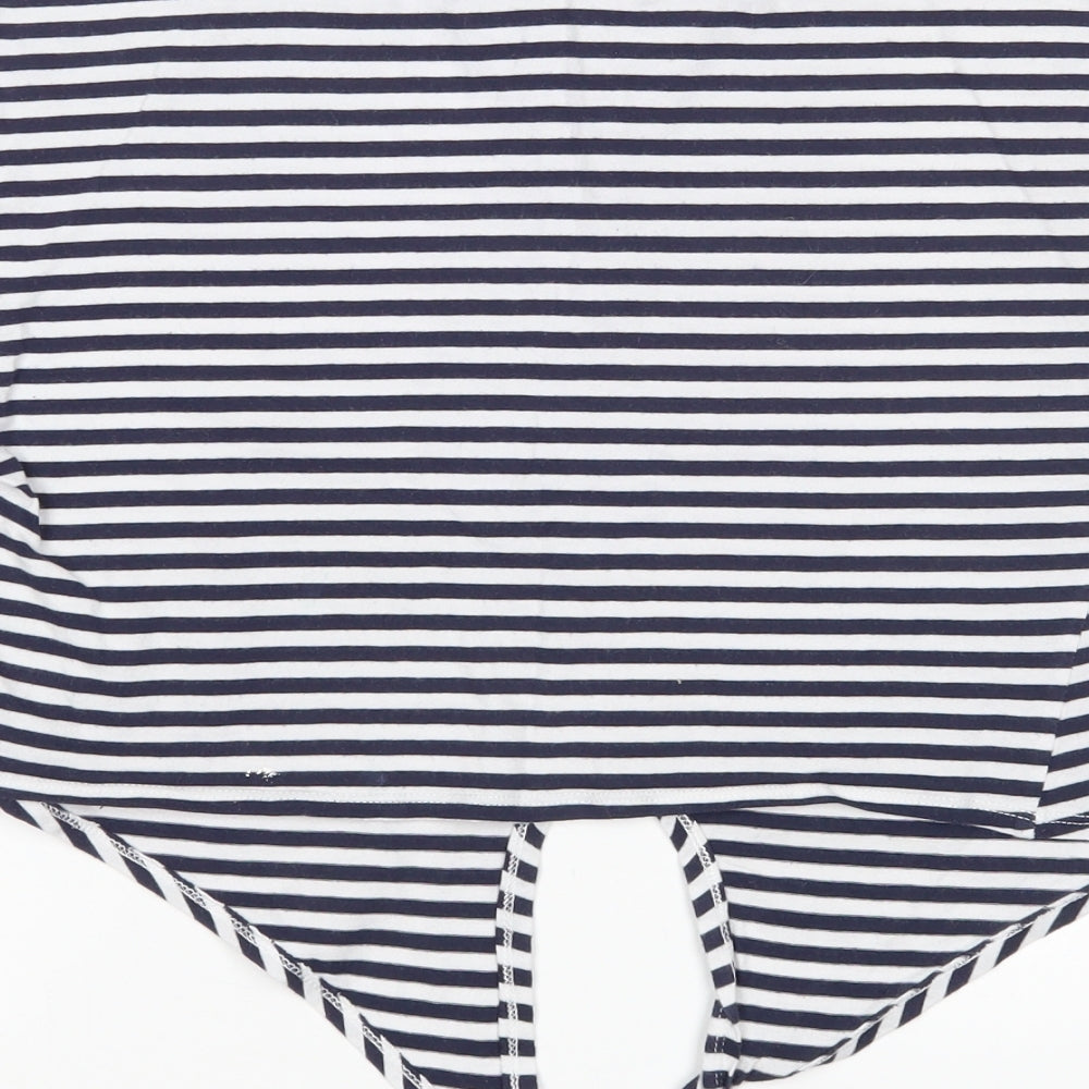 New Look Girls Multicoloured Striped Basic T-Shirt Size 9 Years