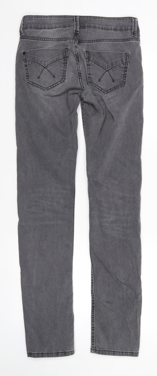 Topshop Womens Grey Skinny Jeans Size 25 in L30 in