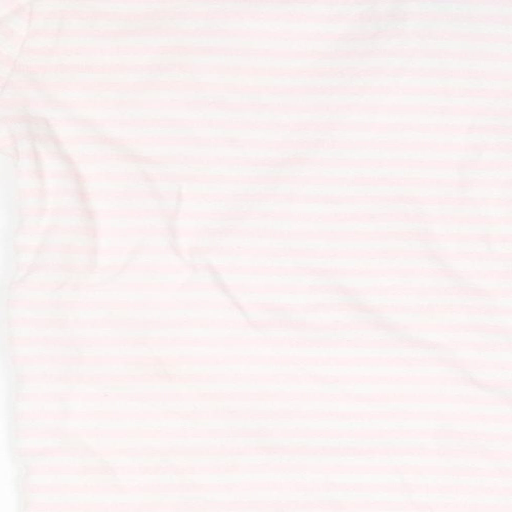 Carter's Girls White Striped Basic T-Shirt Size 5 Years