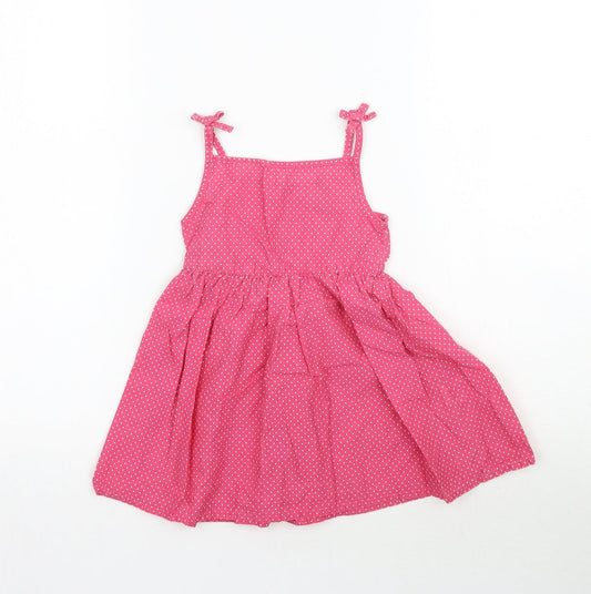 Primark Girls Pink Polka Dot Fit & Flare Size 18-24 Months