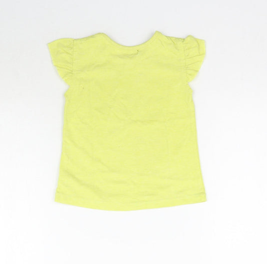M&Co Girls Green Basic T-Shirt Size 18-24 Months - Love