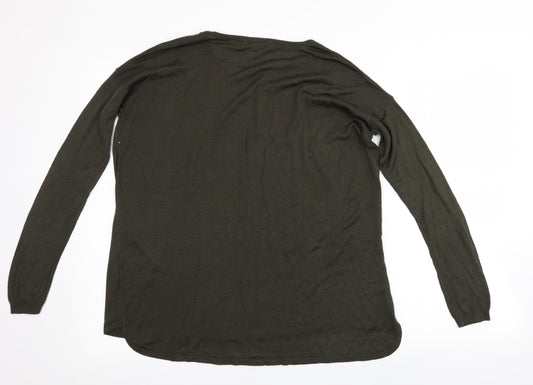 H&M Womens Green Basic T-Shirt Size S