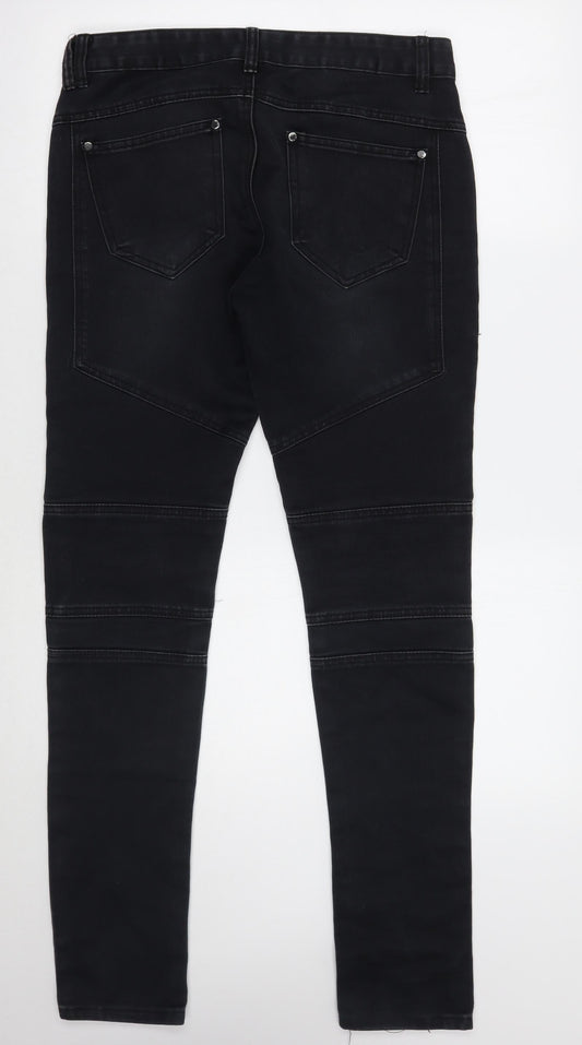 Preworn Womens Black Skinny Jeans Size 28 L31 in