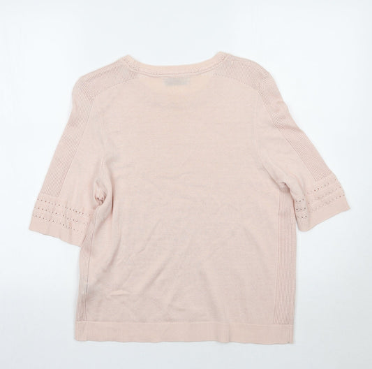 Per Una Womens Pink Pullover Jumper Size 12