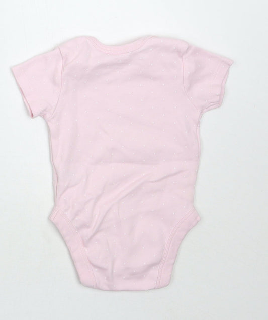 Pure Baby Girls Pink Polka Dot Babygrow One-Piece Size 3-6 Months