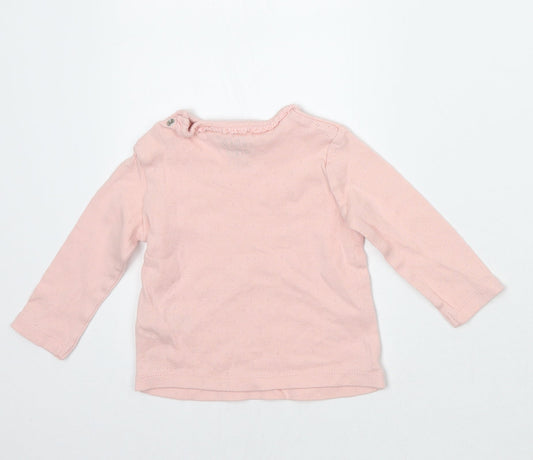 Fred&flo Girls Pink Basic T-Shirt Size 3-6 Months