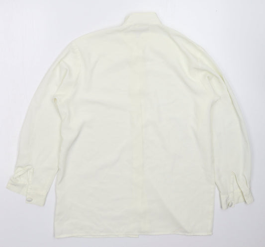 Laura Gribby Womens White Basic Button-Up Size 10