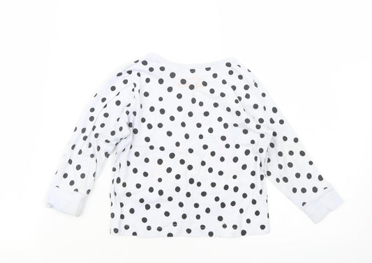 Matalan Girls Black Polka Dot Basic T-Shirt Size 12-18 Months