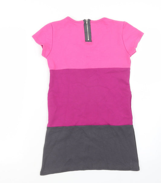here there Girls Pink Basic T-Shirt Size 11-12 Years - Long