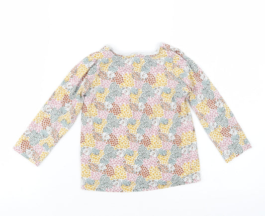 Matalan Girls Pink Floral Basic T-Shirt Size 3-4 Years