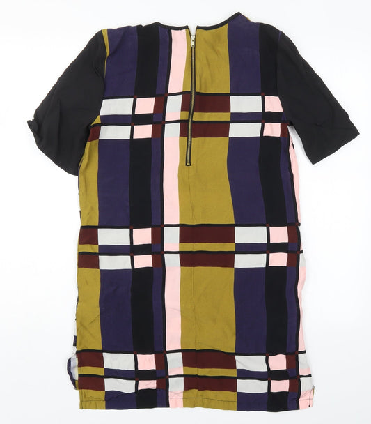 Topshop Womens Multicoloured Colourblock T-Shirt Dress Size 10