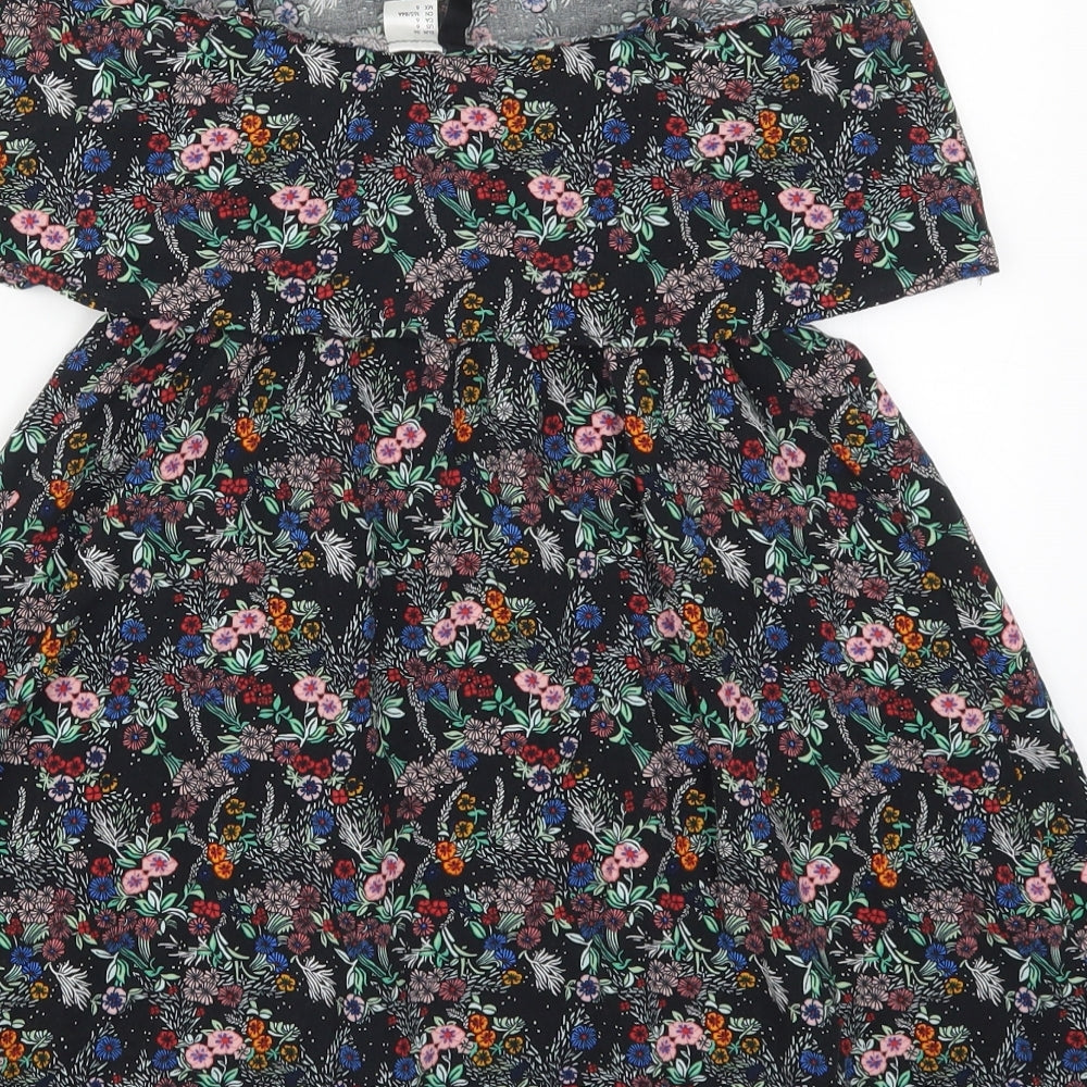 H&M Womens Multicoloured Floral Mini Size 10