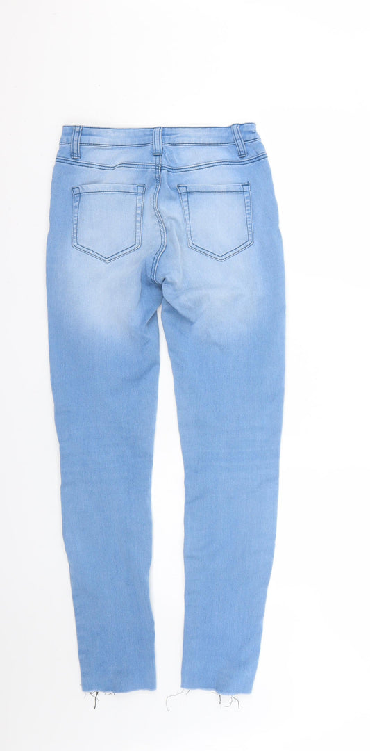 Denim & Co. Womens Blue Skinny Jeans Size 6 L27 in