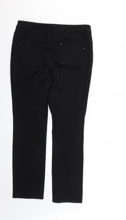 M&Co Womens Black Skinny Jeans Size 14 L28 in
