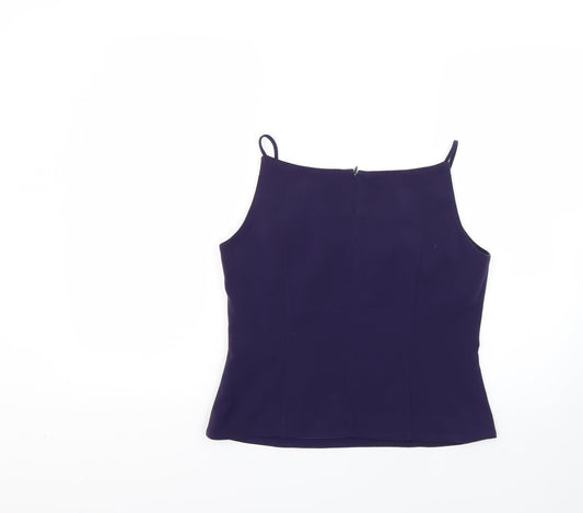 elite Womens Purple Basic Blouse Size 10
