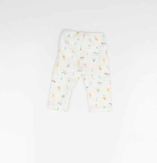 Bebe Bonito Girls White Spotted Capri Trousers Size 0-3 Months