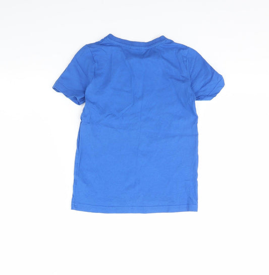 M&Co Boys Blue Basic T-Shirt Size 6 Years - Ninja