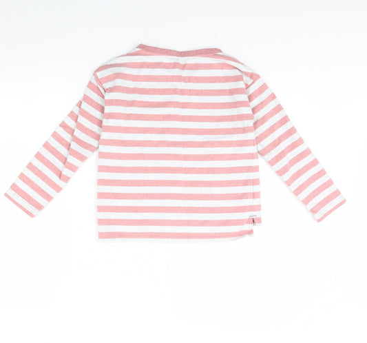 lily & dan Girls Pink Striped Pullover Jumper Size 10 Years