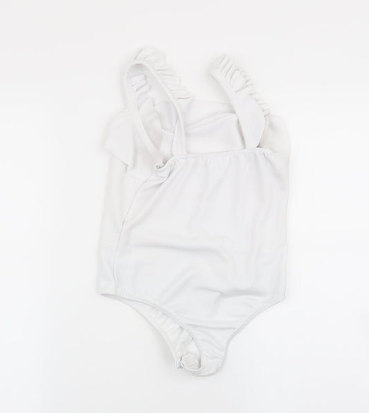 Missguided Womens White Bodysuit One-Piece Size 6