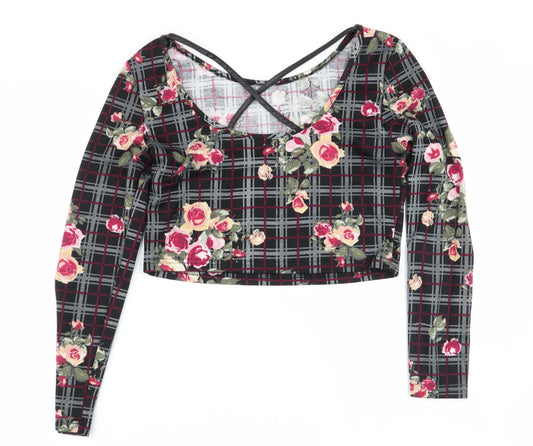 urmoda Womens Multicoloured Floral Basic T-Shirt Size S