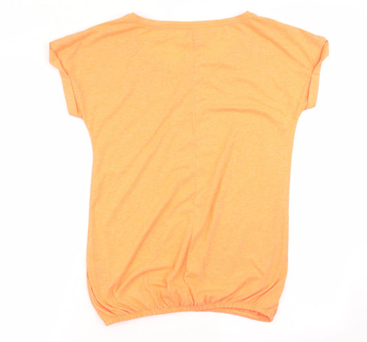 Fishbone Womens Orange Basic T-Shirt Size XS