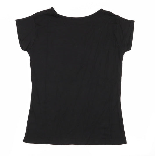 missi london Womens Black Basic T-Shirt Size S