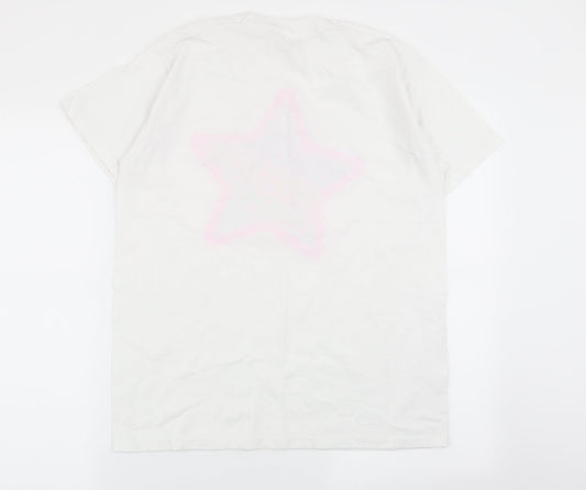 fruit the loom Womens White Basic T-Shirt Size M