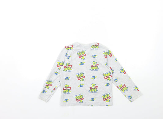 Toy story Boys Grey Geometric Pyjama Top Size 3-4 Years