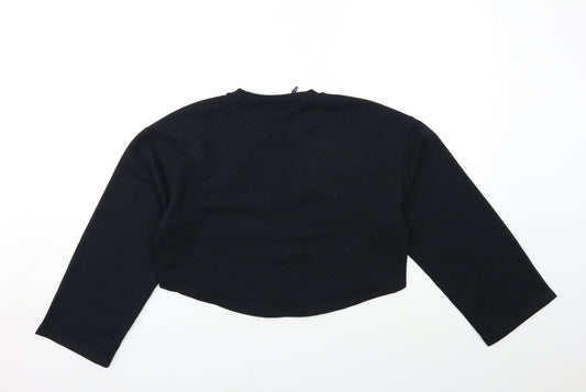 Zara Womens Black Pullover Sweatshirt Size S