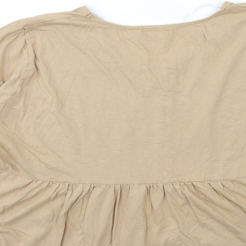 BPC Womens Brown Basic T-Shirt Size XL