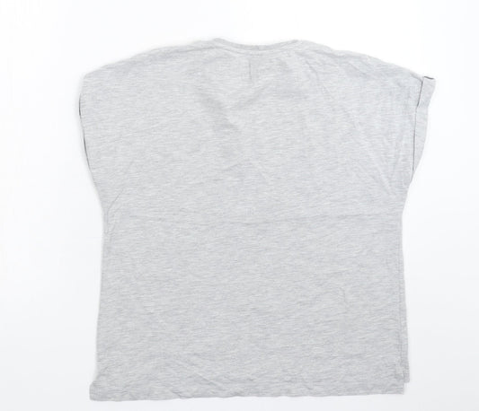 Matalan Girls Grey Solid Top Pyjama Top Size 14 Years