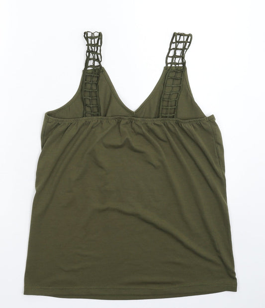 Preworn Womens Green Basic Tank Size M
