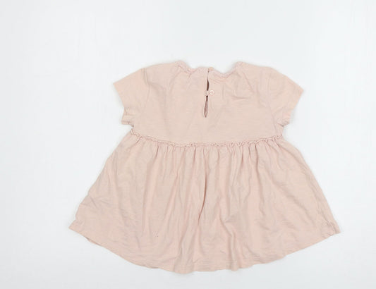 NEXT Girls Pink Jersey Basic T-Shirt Size 5 Years