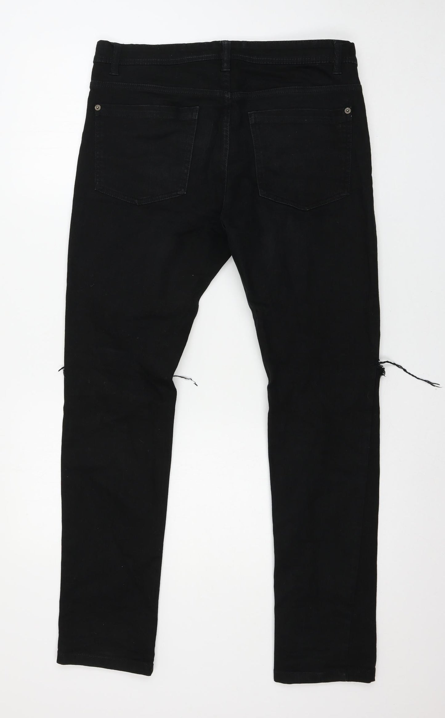 Brave Soul Mens Black  Denim Straight Jeans Size 32 in L29 in