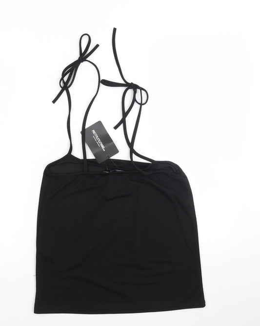 pretty little Thing Womens Black Basic T-Shirt Size 10