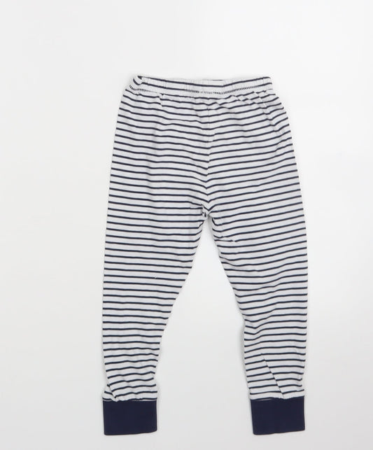 George Girls Blue Striped Capri Trousers Size 3-4 Years